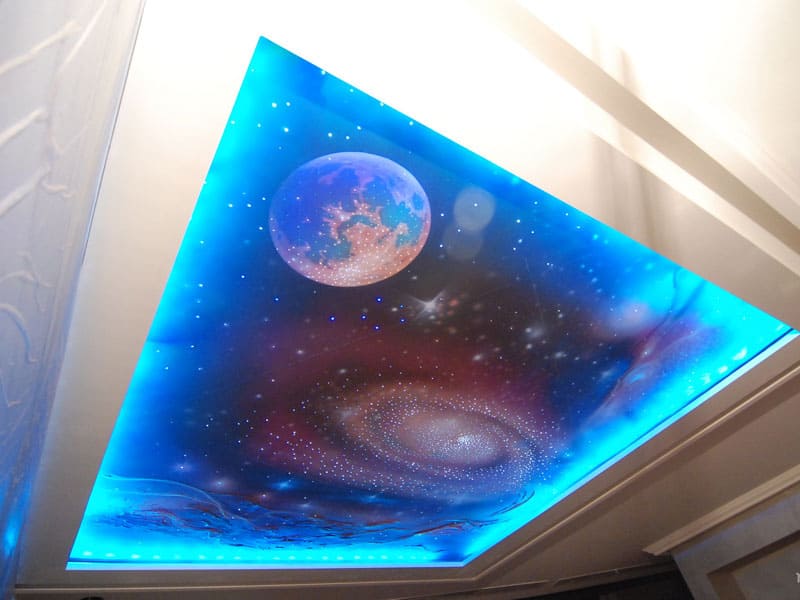  фото натяжного потолка звездное небо 