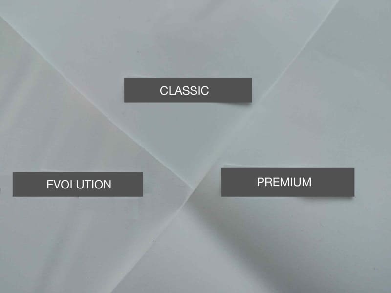 Сравнение сатина Evolution, Premium и Classic MSD