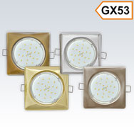 Светильник GX53 H4 квадрат выпуклый, металл