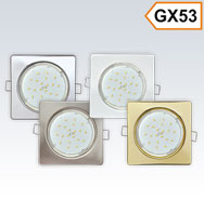 Светильник GX53 H4 квадрат плоский, металл
