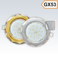 Двухцветный тонкий светильник GX53 H4 "Звезда", металл
