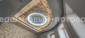 2-х уровневый натяжной потолок с фотопечатью