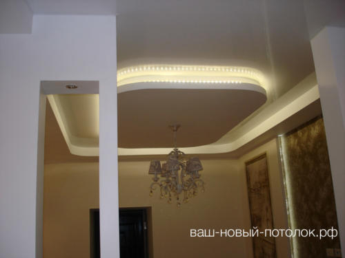 Белый глянец ПВХ, светодиодная лента. 17400р