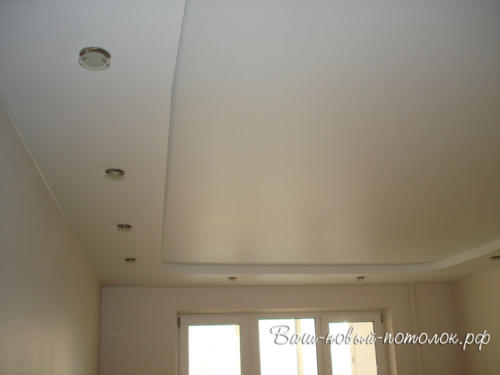 Двухуровневый натяжной потолок матовый, 27600р