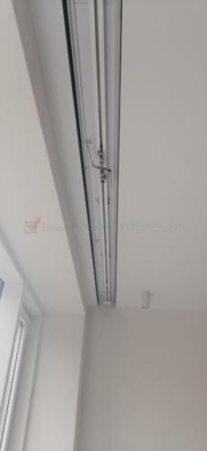 Электрокарниз встроенный в нишу для штор, тканевое полотно, slott40