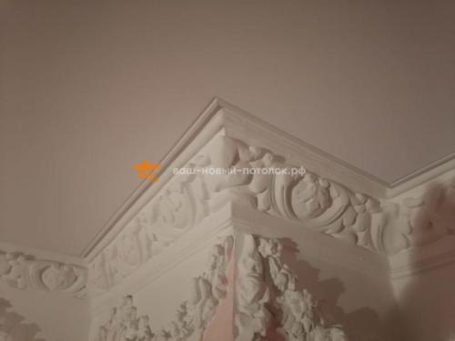 Обход лепнины без ее снятия тканевым полотном