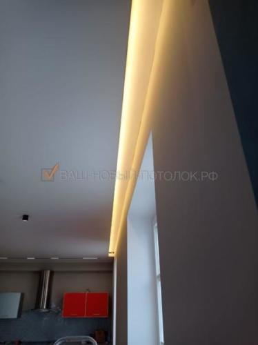 Ниша под штору с подсветкой, полотно MSD Evolution