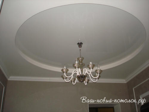 Двухуровневый глянцевый потолок, 7м2. Стоимость 5600р