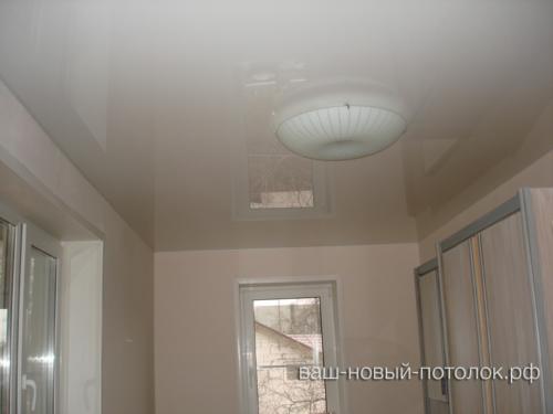 Натяжной потолок ПВХ, белый, глянец