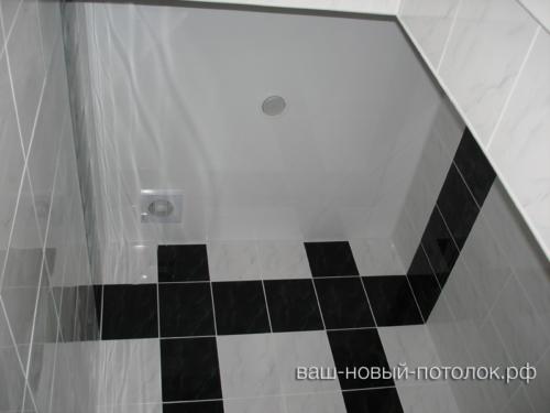 Глянцевый натяжной потолок с вентилятором