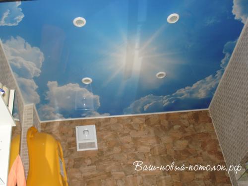 Фотопечать на пвх полотне в ванной
