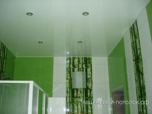 ПВХ белый, глянцевый со светильниками